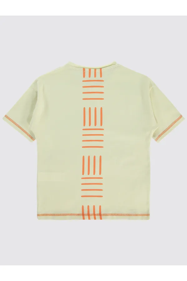 Erkek Çocuk Tişört 6-9 Yaş Ekru - Paket