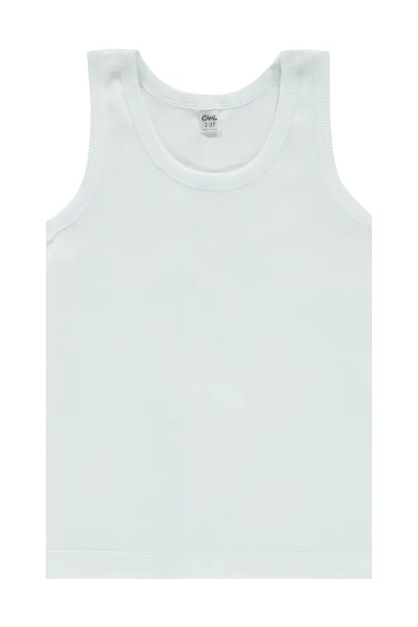 Débardeur garçon blanc 2-9 ans - Emballage