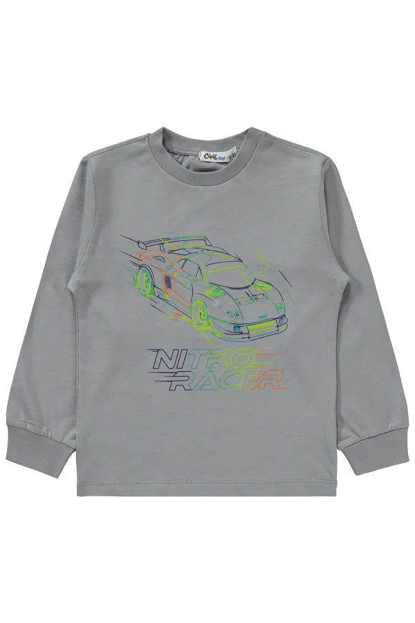 Ensemble pyjama garçon, 2-5 ans, gris - Emballage