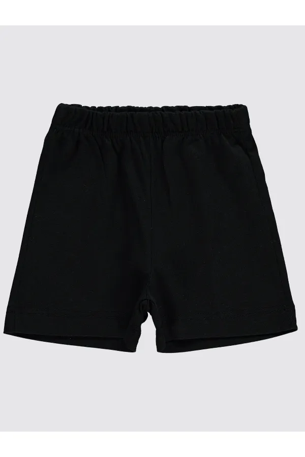 Bebek Şort 0-24 Ay Siyah - Paket