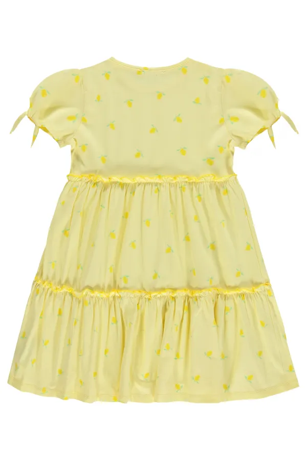 Kız Çocuk Jile ve Elbise 6-9 Yaş Sarı - Paket