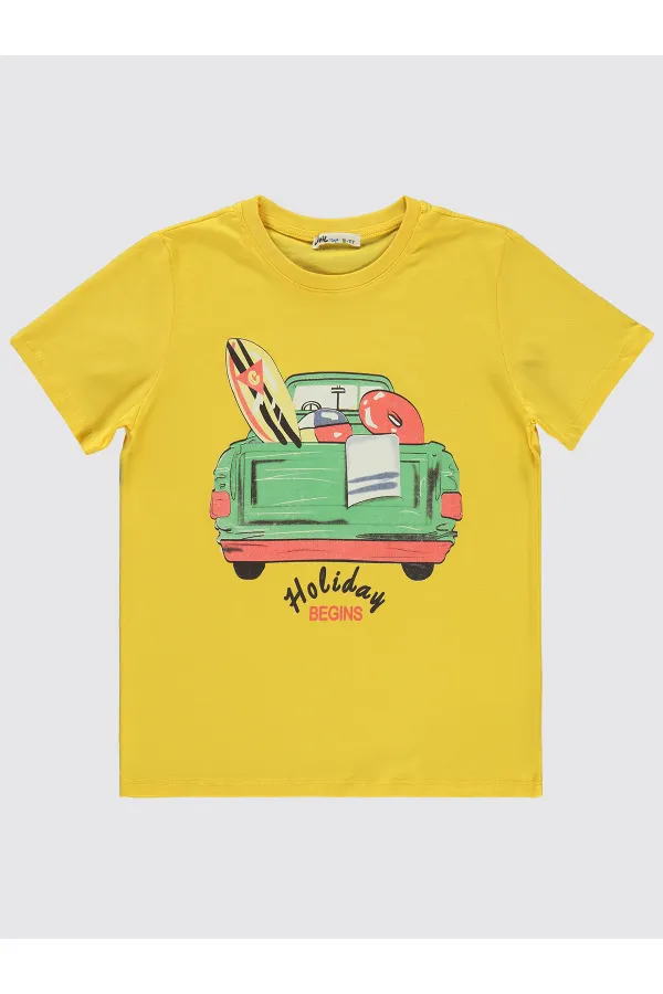 Boys T-Shirt 10-13 Years Yellow - Package