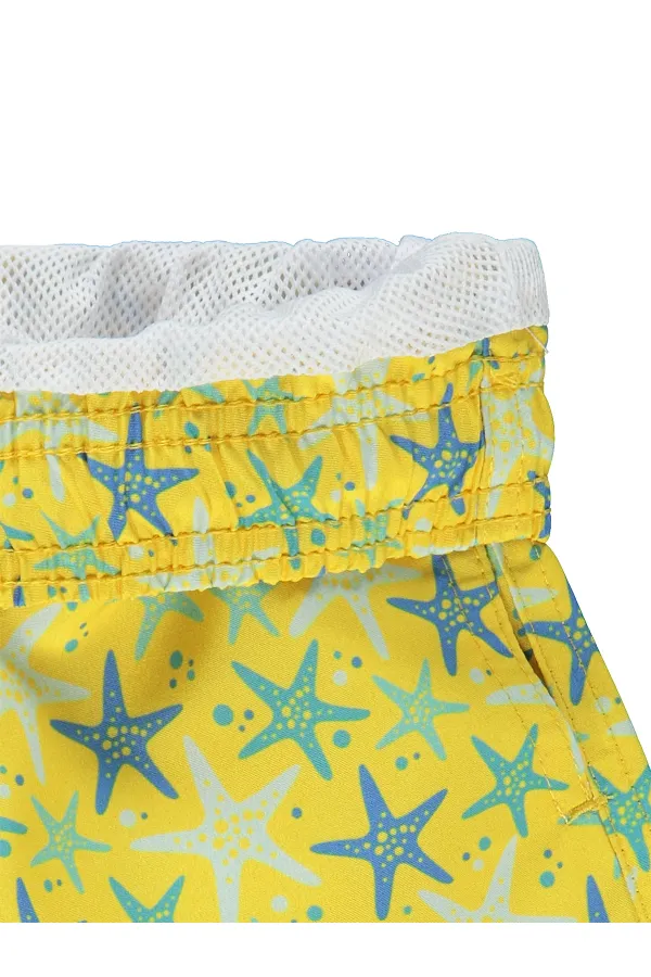 Erkek Çocuk Deniz Şort 2-5 Yaş Sarı - Paket