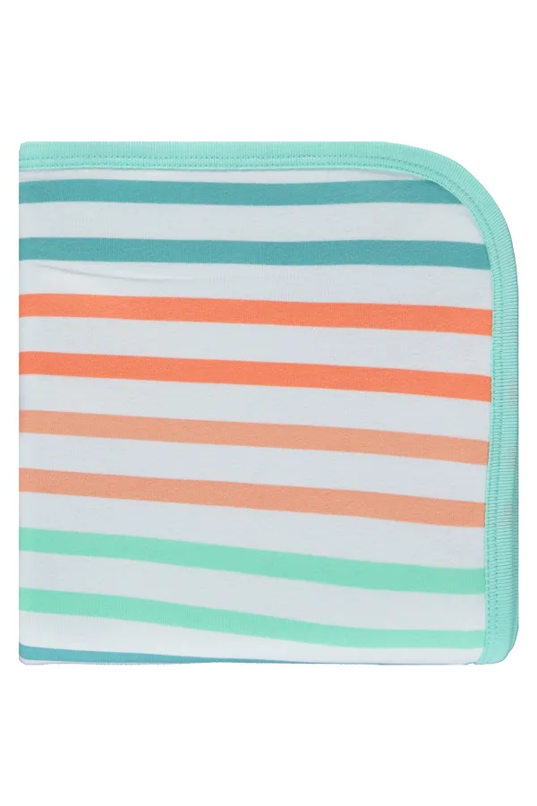 Ensemble couverture et lange pour bébé 0-24 mois blanc - Emballage