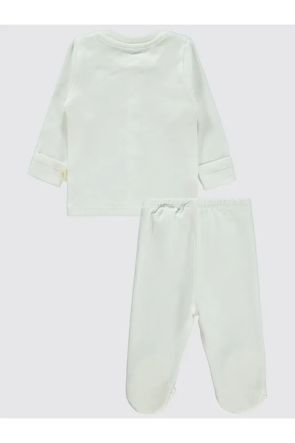 Bebek Pijama Takımı 0-24 Ay Ekru - Paket