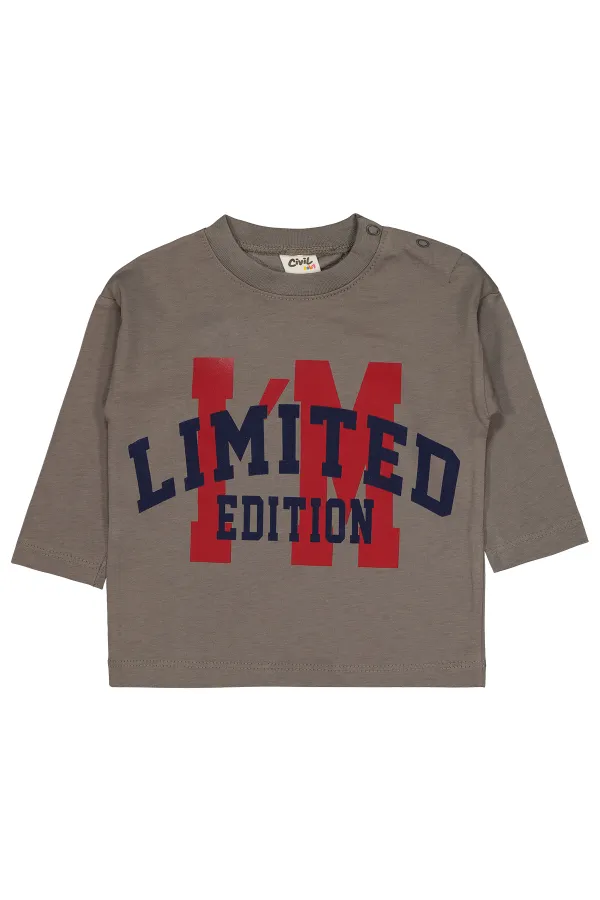 Bebek Sweatshirt 0-24 Ay Füme - Paket