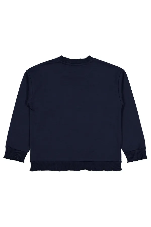 Girl's Sweatshirt 6-9 Years Old Navy Blue - Package