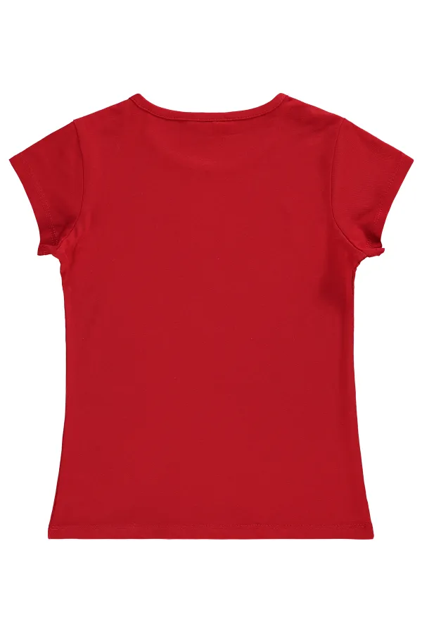 T-shirt rouge pour fille (10-13 ans) - Lot