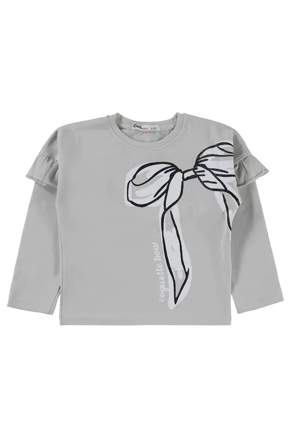 Kız Çocuk Takım 2-5 Yaş Gri - Paket