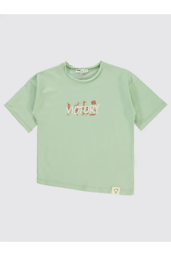 Lot de T-shirts pour garçons de 6 à 9 ans, couleur menthe