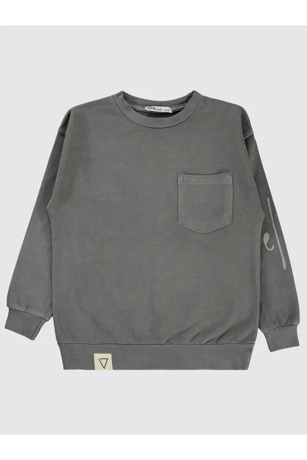 Boys Sweatshirt 6-9 Years Old Anthracite - Package
