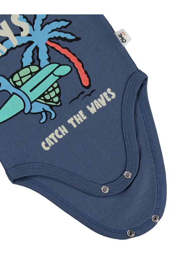 Bebek Çıtçıtlı Badi 0-24 Ay İndigo - Paket