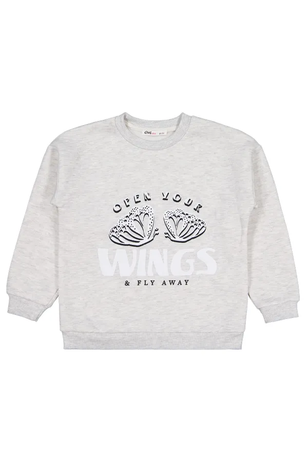 Kız Çocuk Sweatshirt 6-9 Yaş Karmelanj - Paket