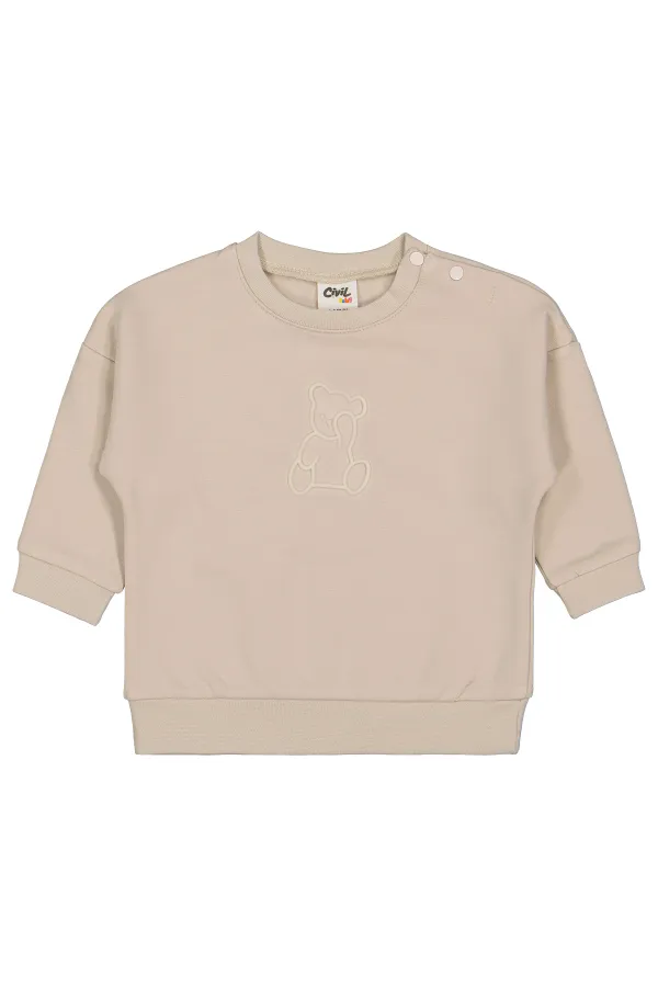 Baby Sweatshirt 0-24 Months Stone Color - Pack