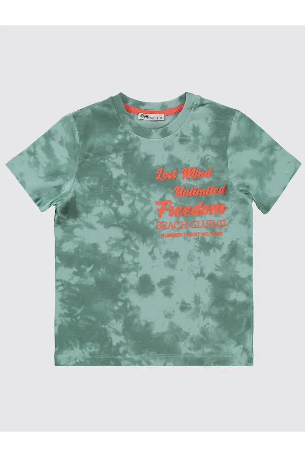 Erkek Çocuk Tişört 6-9 Yaş Açık Çağla Yeşili - Paket