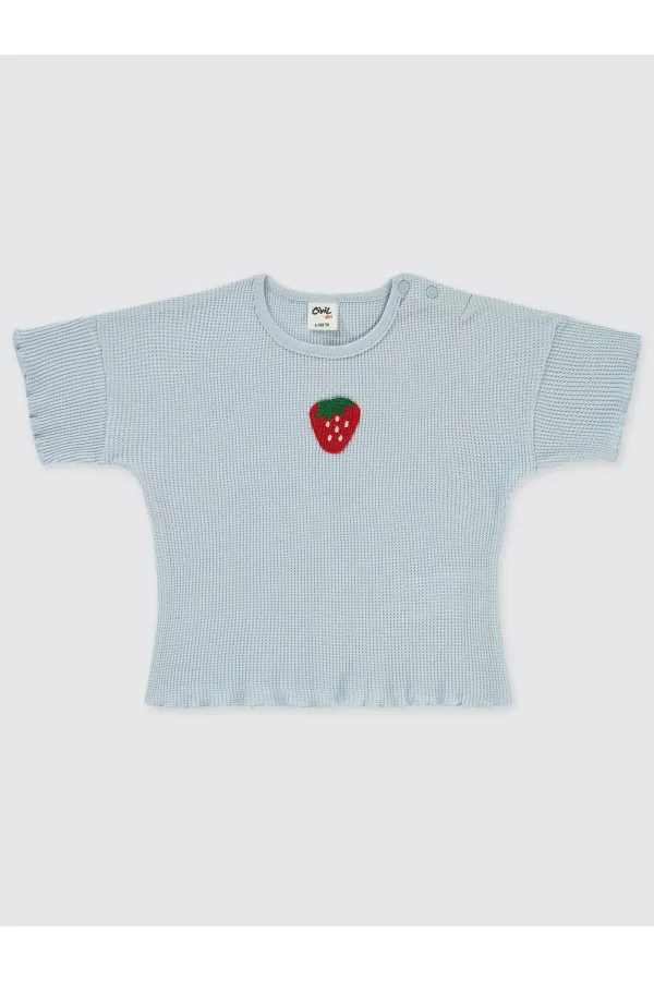 Bebek Tişört 0-24 Ay Mavi - Paket