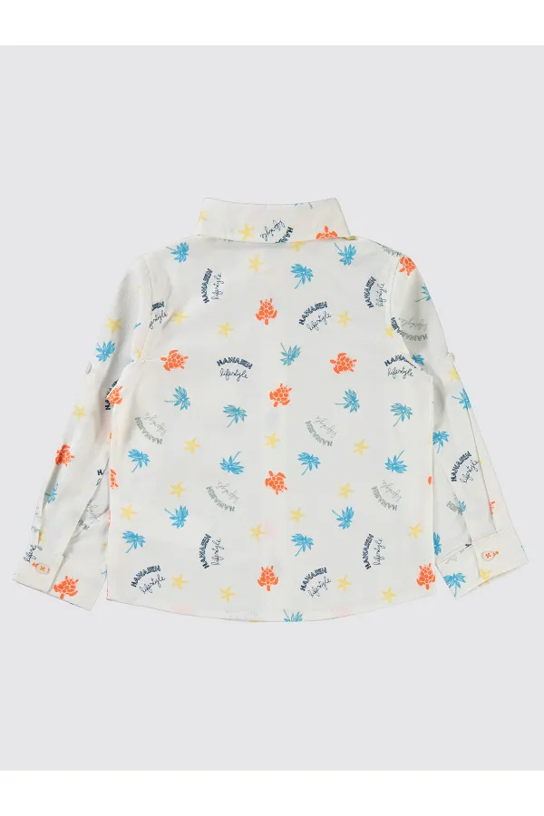 Erkek Çocuk Gömlek 2-5 Yaş Mavi - Paket