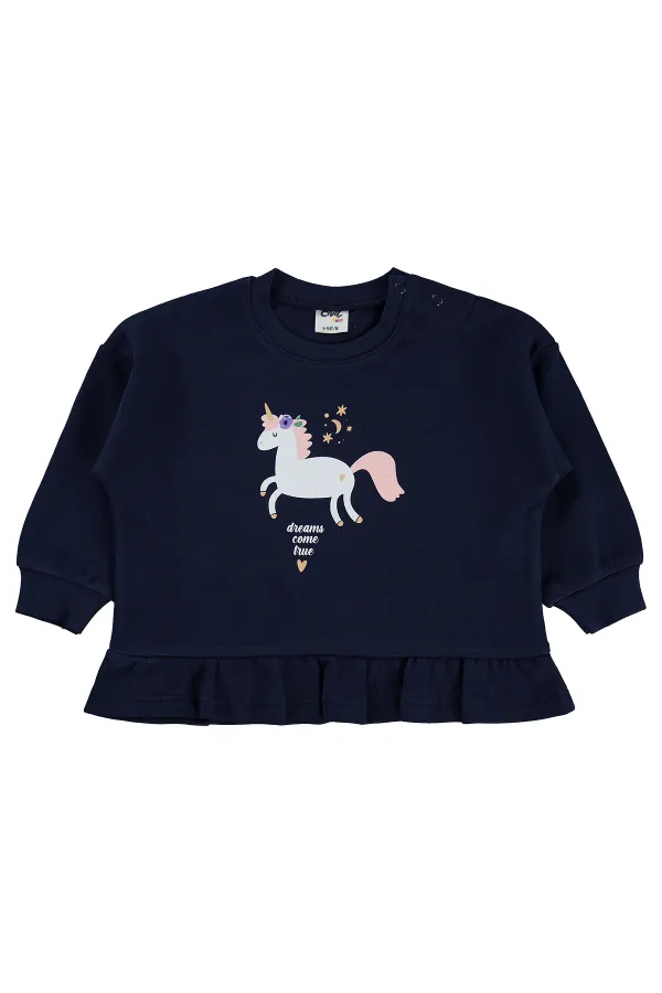 Bebek Sweatshirt 0-24 Ay Lacivert - Paket