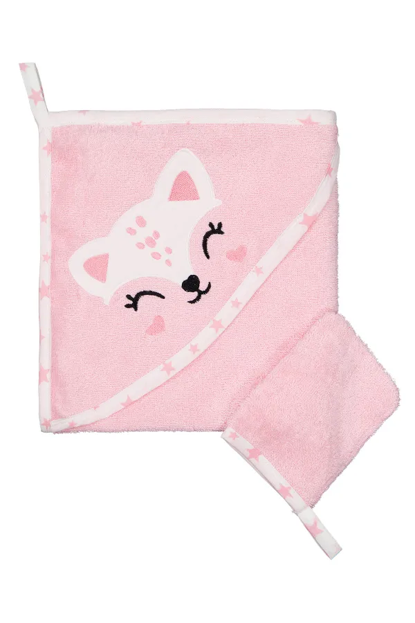Serviette bébé rose 0-24 mois - Emballage Serviette bébé rose 0-24 mois - Emballage