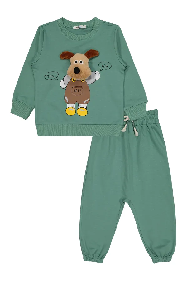 Boys Tracksuit Set 2-5 Years Old Khaki - Package