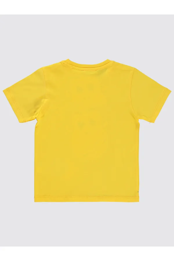 T-shirt jaune pour garçon de 2 à 5 ans - Emballage