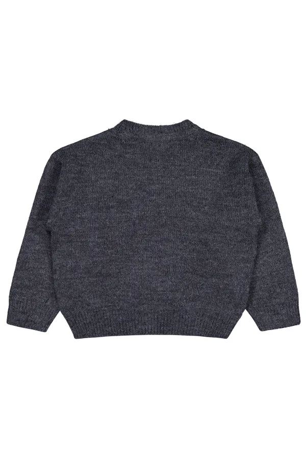 Pull pour fille de 2 à 5 ans, anthracite - Emballage
