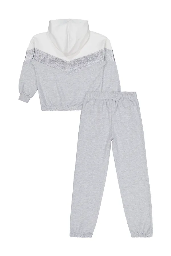 Ecru-Carmelange Girls Tracksuit Set - Package