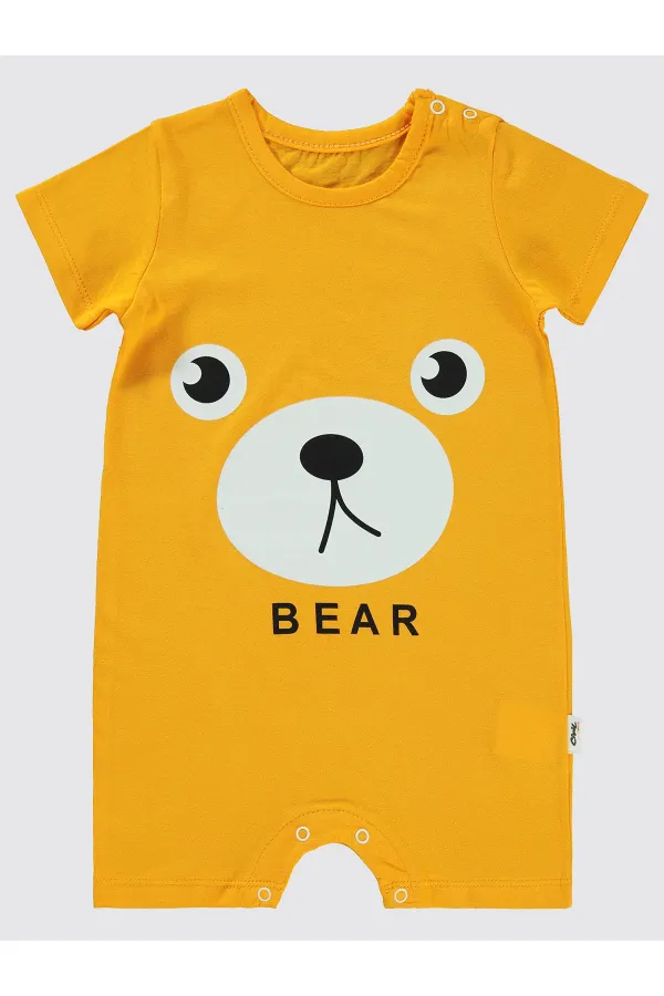 Grenouillères bébé 0-24 mois orange clair - Emballage