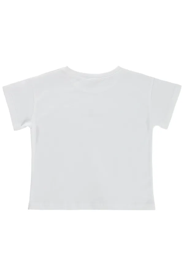 Kız Çocuk Tişört 2-5 Yaş Kırık Beyaz - Paket