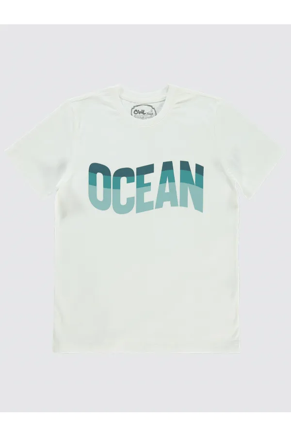 Boys T-Shirt 10-13 Years Old Ecru - Package