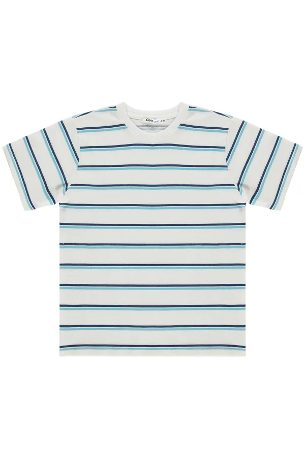 T-shirt garçon, 6-9 ans, blanc cassé - Emballage