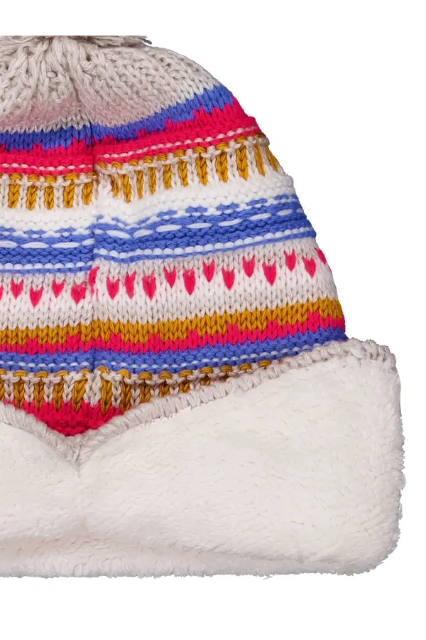 Kız Çocuk Atkı Bere Eldiven Setleri 2-5 Yaş Bej - Paket