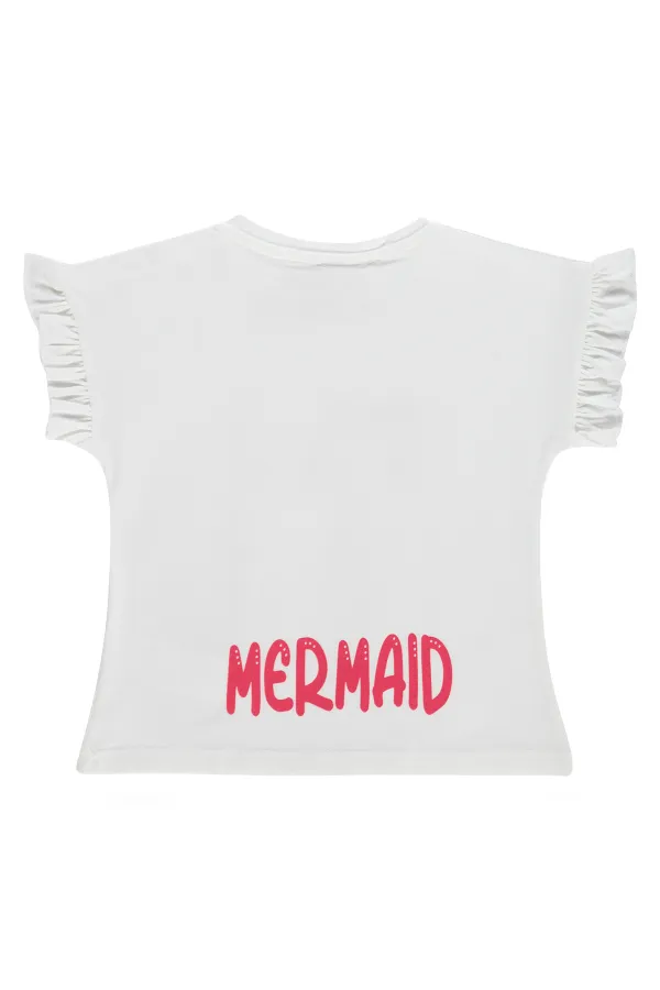 Kız Çocuk Tişört 2-5 Yaş Kırık Beyaz - Paket