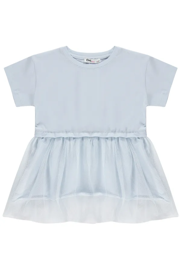 Kız Çocuk Jile ve Elbise 2-5 Yaş Açık Mavi - Paket