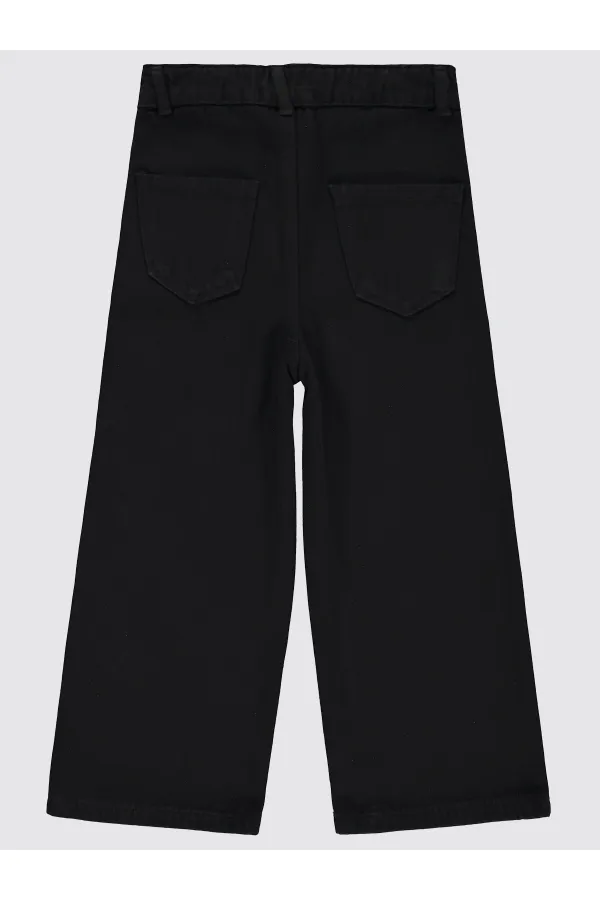 Kız Çocuk Pantolon 6-9 Yaş Siyah - Paket