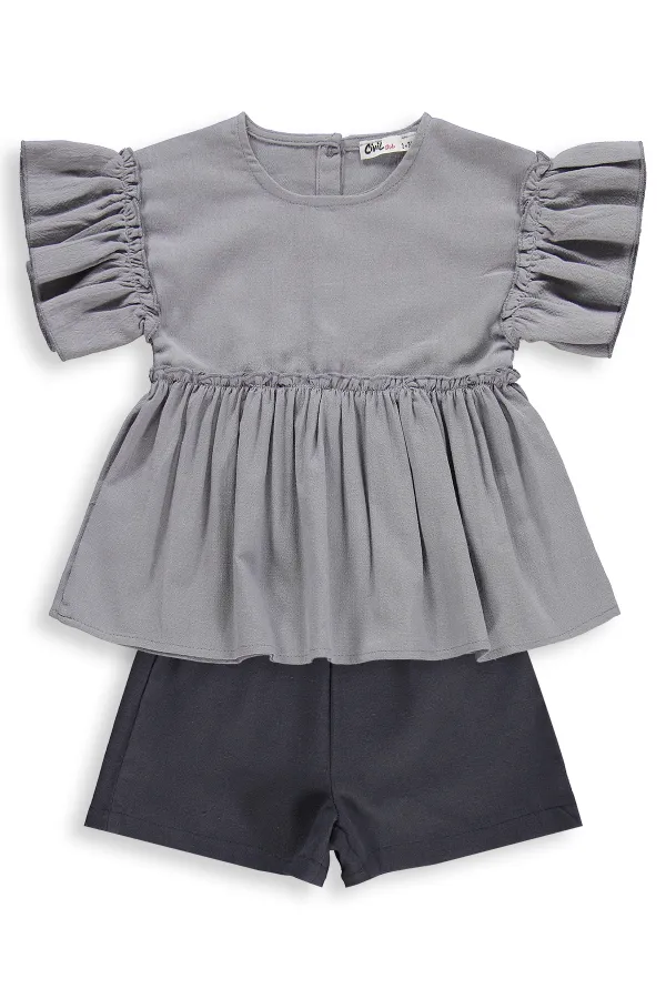 Ensemble d'équipe pour filles 2-5 ans Gris - Pack