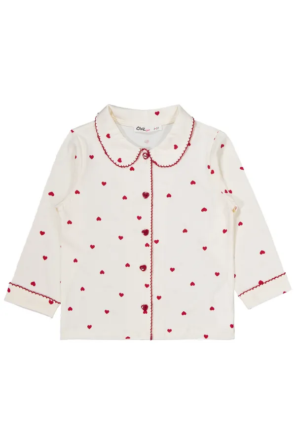 Girls Pajama Set 2-5 Years Old Ecru - Package