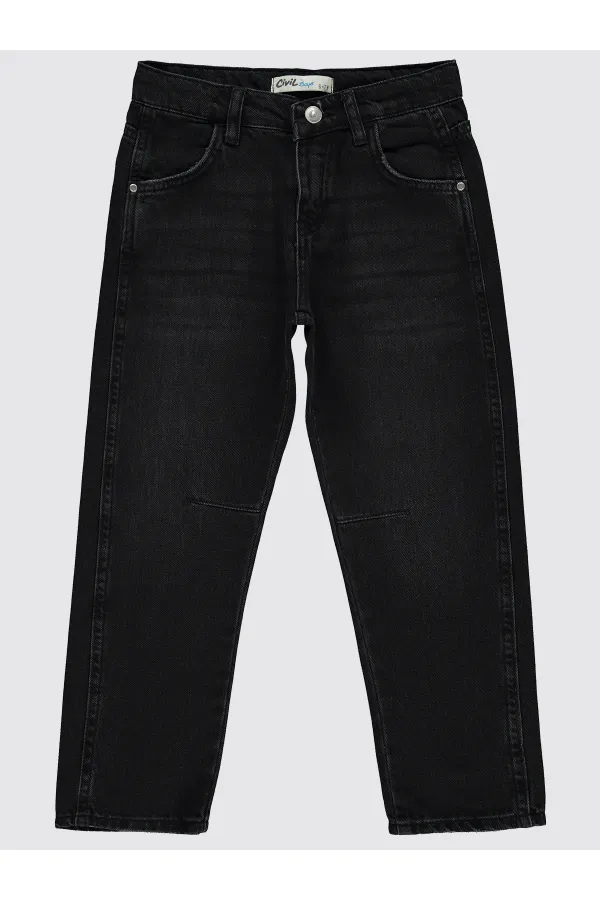 Erkek Çocuk Pantolon 10-13 Yaş Siyah - Paket