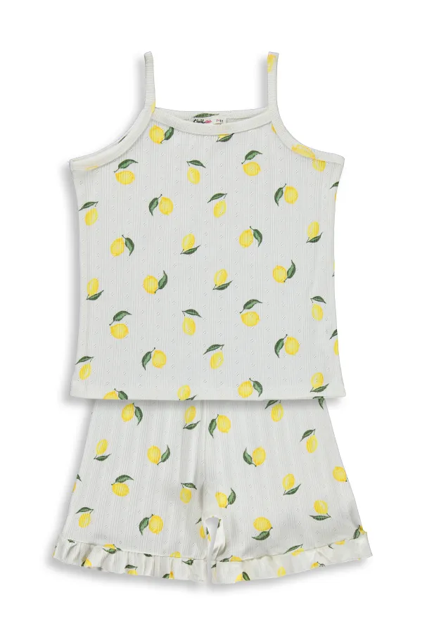 Ensemble pyjama fille, 6-9 ans, blanc cassé - Emballage