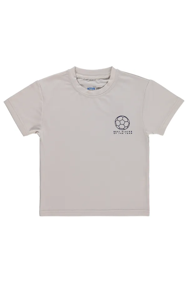 Boys' T-shirt, Ages 2-5, Dark Stone Color - Package Boys' T-shirt, Ages 2-5, Dark Stone Color - Package