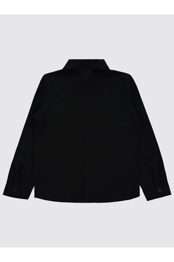 Erkek Çocuk Gömlek 10-13 Yaş Siyah - Paket