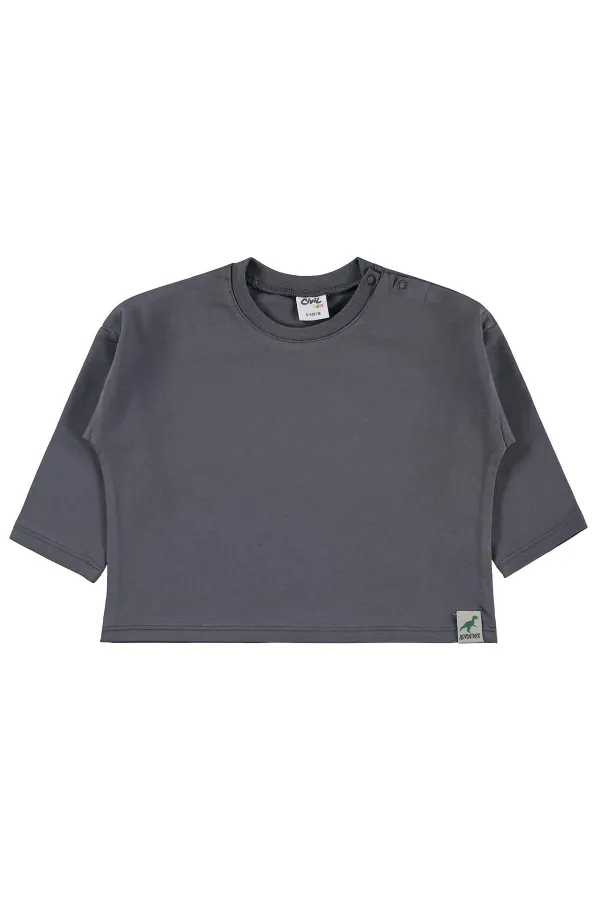 Bebek Sweatshirt 0-24 Ay Füme - Paket