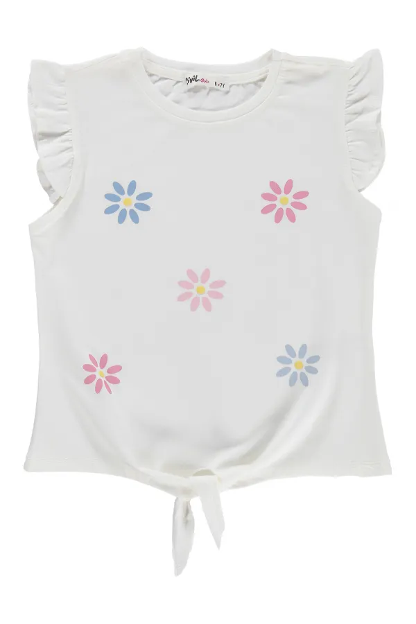 Kız Çocuk Takım 6-9 Yaş Kırık Beyaz-Açık İndigo - Paket