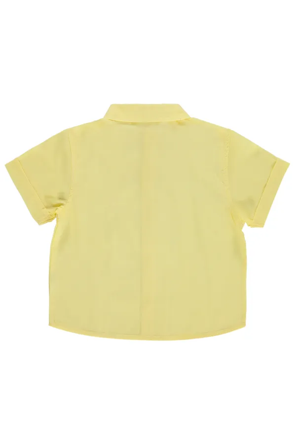 Erkek Çocuk Gömlek 2-5 Yaş Açık Sarı - Paket