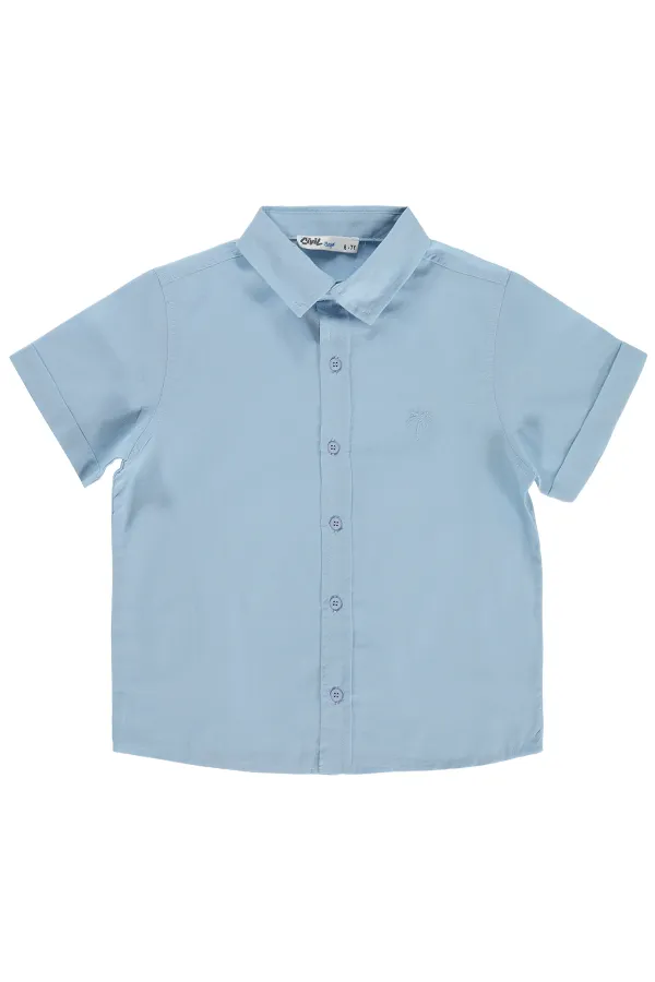 Erkek Çocuk Gömlek 10-13 Yaş Mavi - Paket
