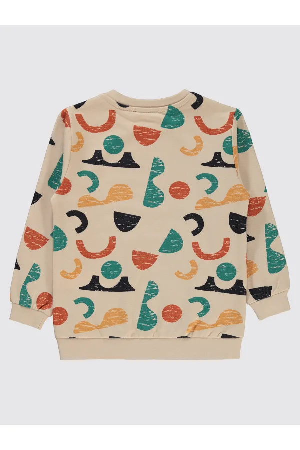 Erkek Çocuk Sweatshirt 2-5 Yaş Taş Rengi - Paket