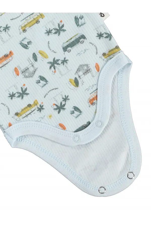 Body bébé à boutons-pression bleu 0-24 mois - Emballage