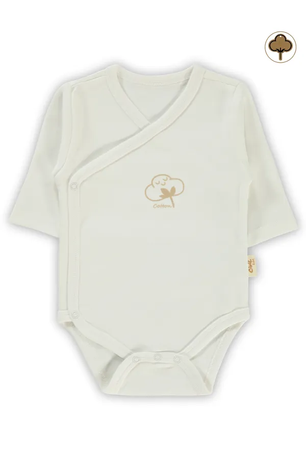 Bebek Çıtçıtlı Badi 0-24 Ay Ekru - Paket