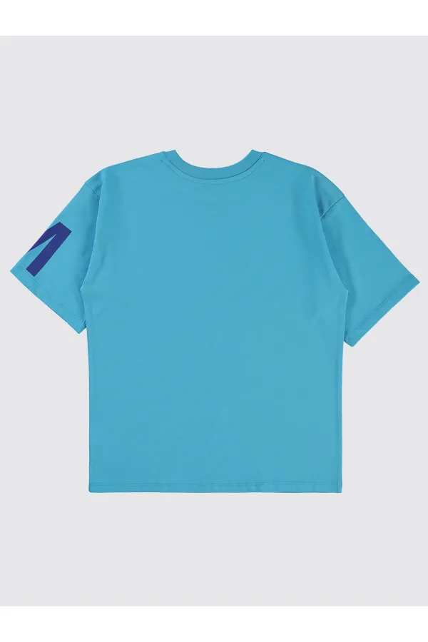 Boys T-Shirt 10-13 Years Turquoise - Package