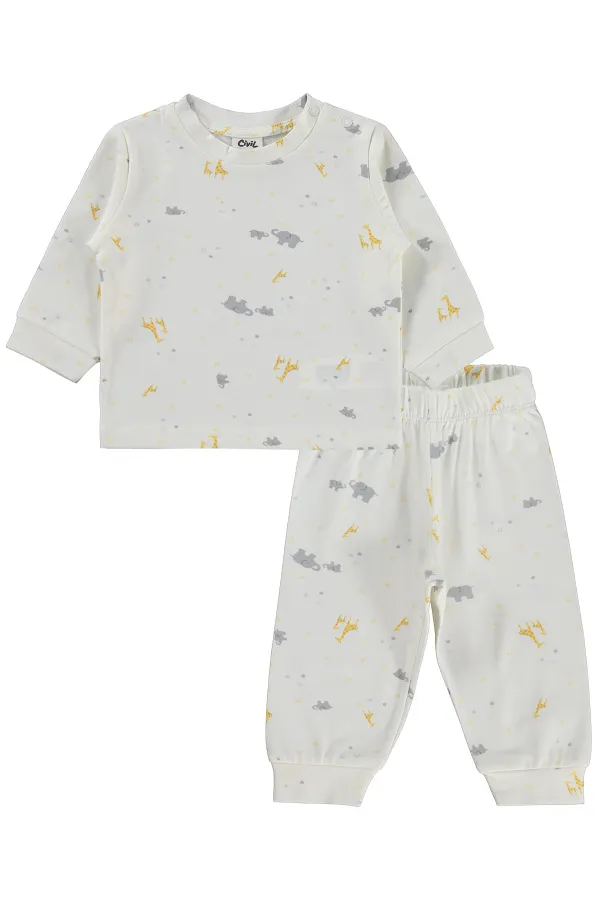 Ensemble pyjama bébé 0-24 mois, blanc cassé - Emballage